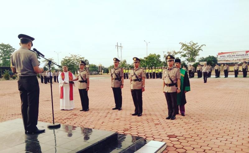 Kapolres Rohil Pimpin  Sertijab Tiga Pejabat Perwira.