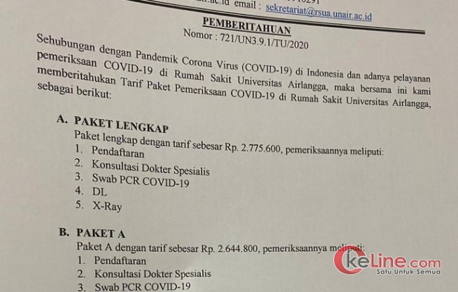 Biaya Konsultasi Berobat Corona Mahal di Surabaya Viral