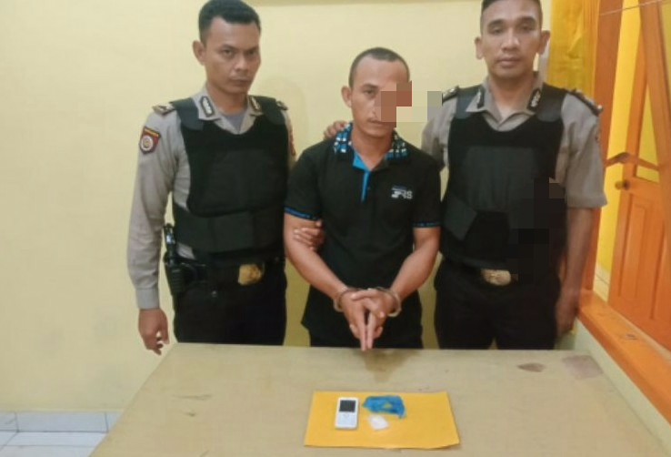 Polsek Panipahan Ciduk Seorang Kurir Sabu Warga Tanjung Balai Asahan