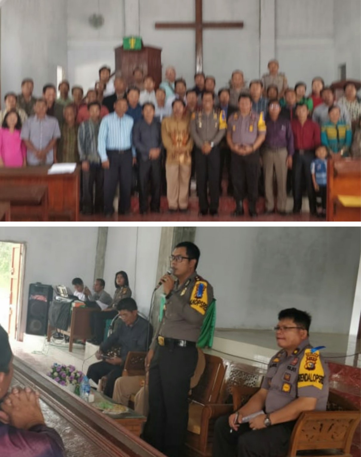 Pendeta Dan Pengurus Gereja Se- Kecamatan Tanah Putih Terima Kunjungan Kasih  Binrohtal Polres Rohil