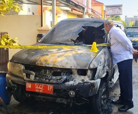 Pembakar Mobil Dinas Lapas Pekanbaru Ditangkap