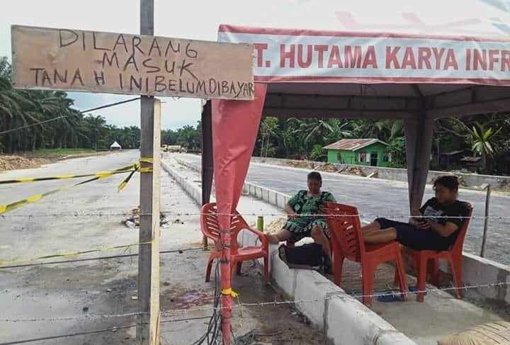 Ternyata Ganti Rugi Pembangunan Jalan Tol Pekanbaru-Dumai Belum Selesai