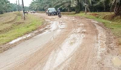 Jalan Jalur Mantap Sentang Menuju Sei Halim Hasak Butuh Perhatian Pemkab Asahan