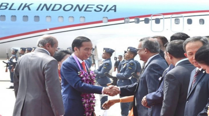 Jokowi dan Rombongan Bertolak Dari Sri Langka ke India