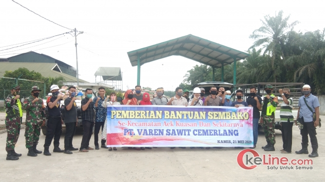 PT.Varem Sawit Cemerlang Bagikan Sembako di Kecamatan Aek Kuasan