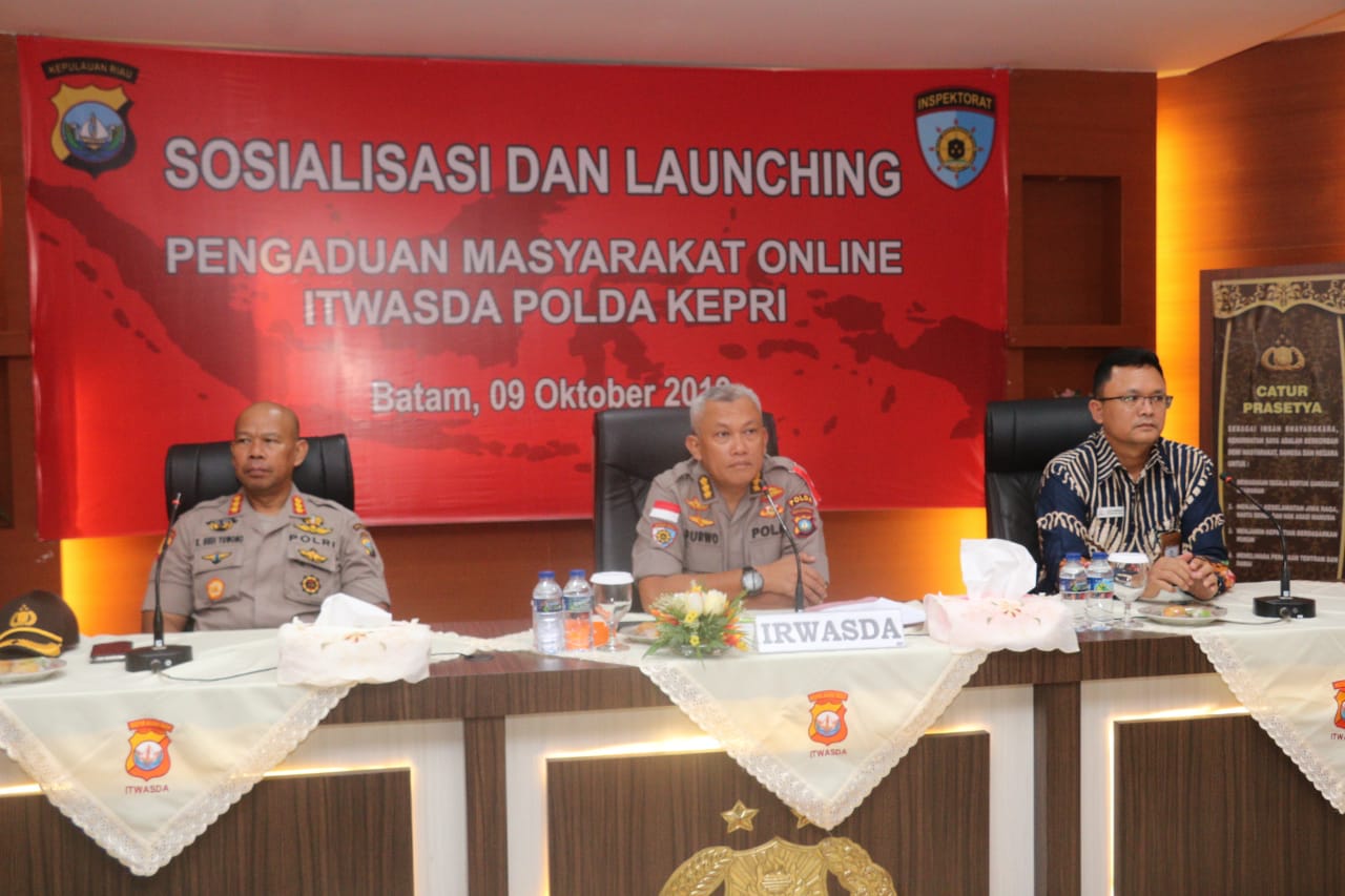 Polda Kepri Launching Website Pengaduan Masyarakat Online