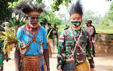 Yonif 411 Kostrad di Perbatasan RI-PNG Dikunjungi Danrem 174/ATW