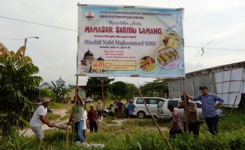 PKDP Pelalawan Zikir Semalam Suntuk Disajikan 1000 Batang Lemang