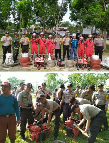 Polres Rohil Gelar Apel Konsolidasi Kesiap Siagaan Penanggulangan Karlahut