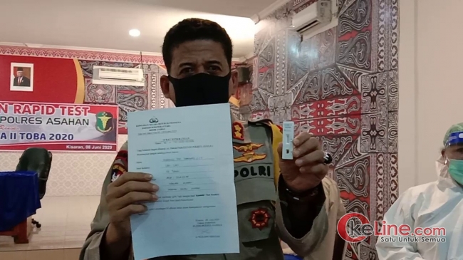 Cegah Corona, Polres Asahan Gelar Rapid Test Bagi Anggota