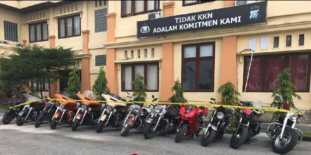 Polres Siak Amankan 12 Moge Harley Davidson