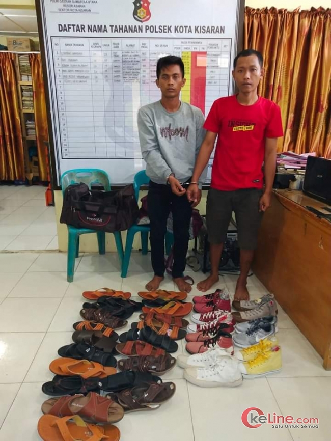 Curi Sandal Dan Sepatu,2 Pelaku ngendap Dipolsek Kota Kisaran