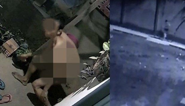 Terekam Kamera Pengintai (CCTV), Seorang Pria Nekat Mencuri Tanpa Busana.Viral Dimedia Sosial.