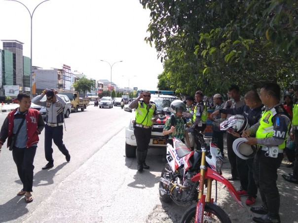 Satlantas Polres Kampar Berhasil Merazia 60 Kendaraan Dalam Operasi Patuh Muara Takus 2019