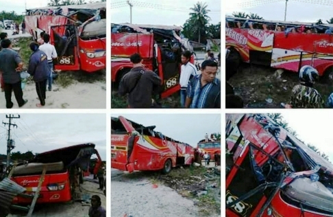 Ini Kronologis Kecelakaan Bus Almasar di Kandis