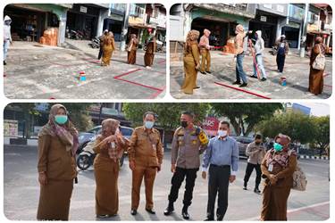 Pedagang Pasar Ramadhan Kota Dumai Dipastikan Patuhi Prokes Saat Berjualan