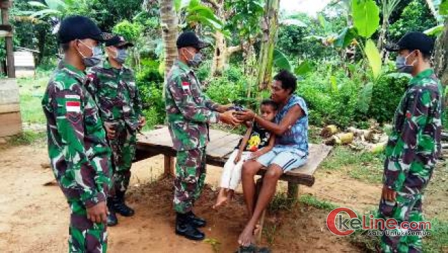 Warga Kampung Baidub, Papua dapat Bantuan Satgas Yonif MR 411/Pdw