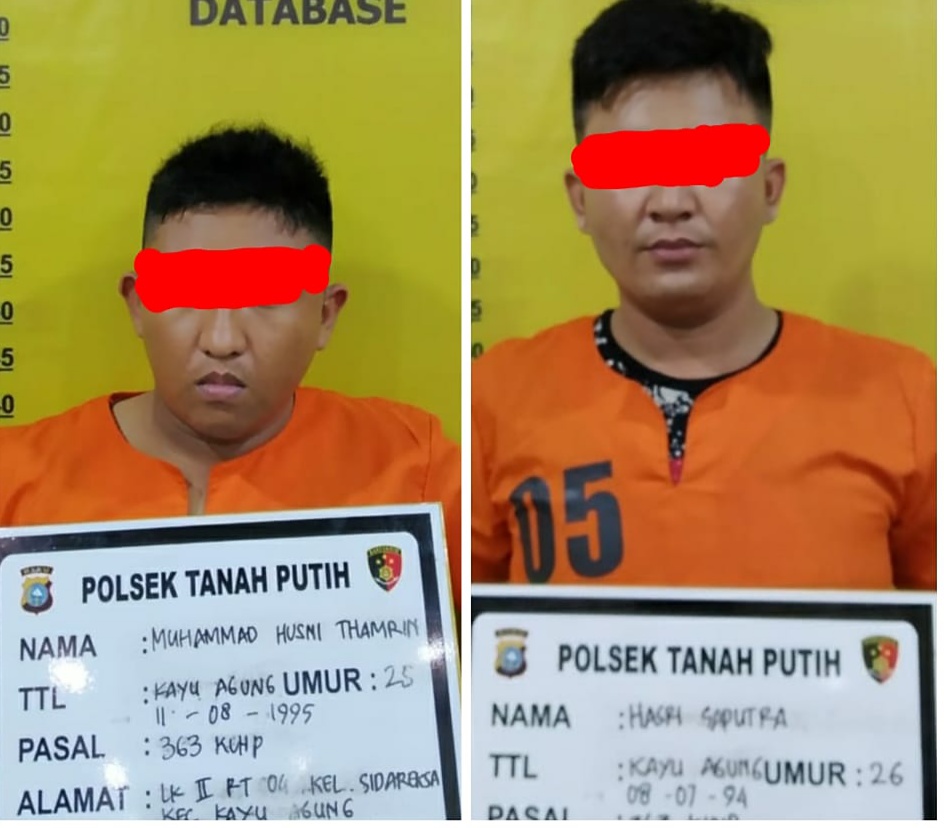 Tim Opsnal Polsek Tanah Putih Berhasil Meringkus Dua Pelaku Pencurian Uang Rp 200 Juta.