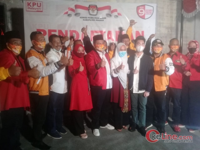 Ros-Win Sah Mendaftar ke KPU Asahan