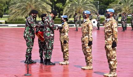 Kedatangan Satgas Kizi TNI Konga XXXVII F/Minusca CAR Terima Kasum TNI