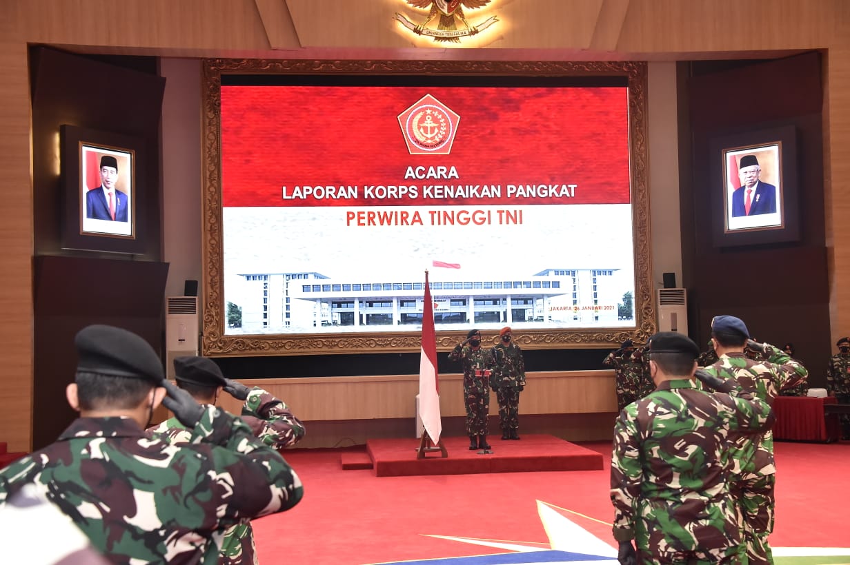 Panglima TNI Terima Laporan Kenaikan Pangkat 22 Pati TNI