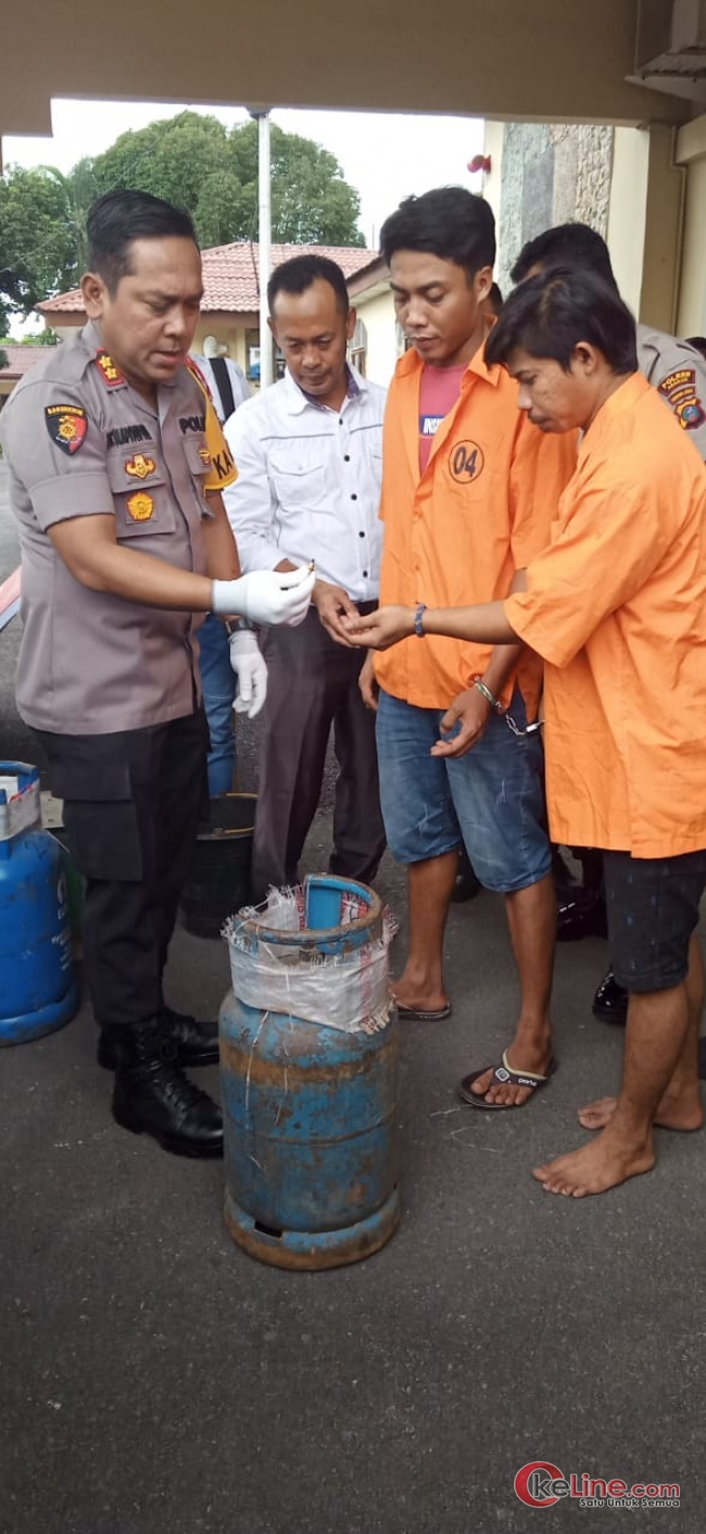 Ini Wajah Pelaku Pengoplos Gas Elpiji,Yang Diamanakan Unit Ekonomi Polres Asahan