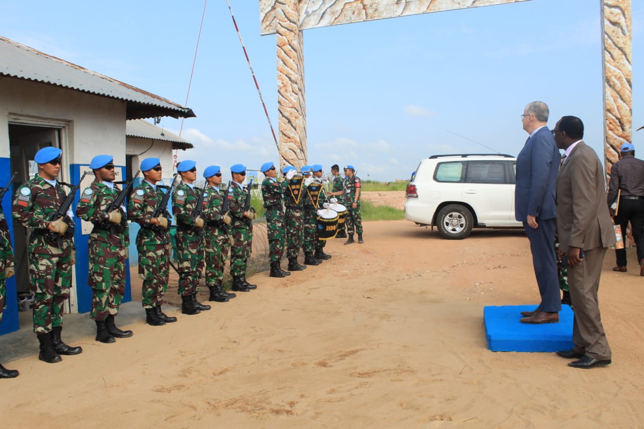 Sekjen PBB Kunjungan Satgas Konga TNI XXXIX-B RDB di Afrika