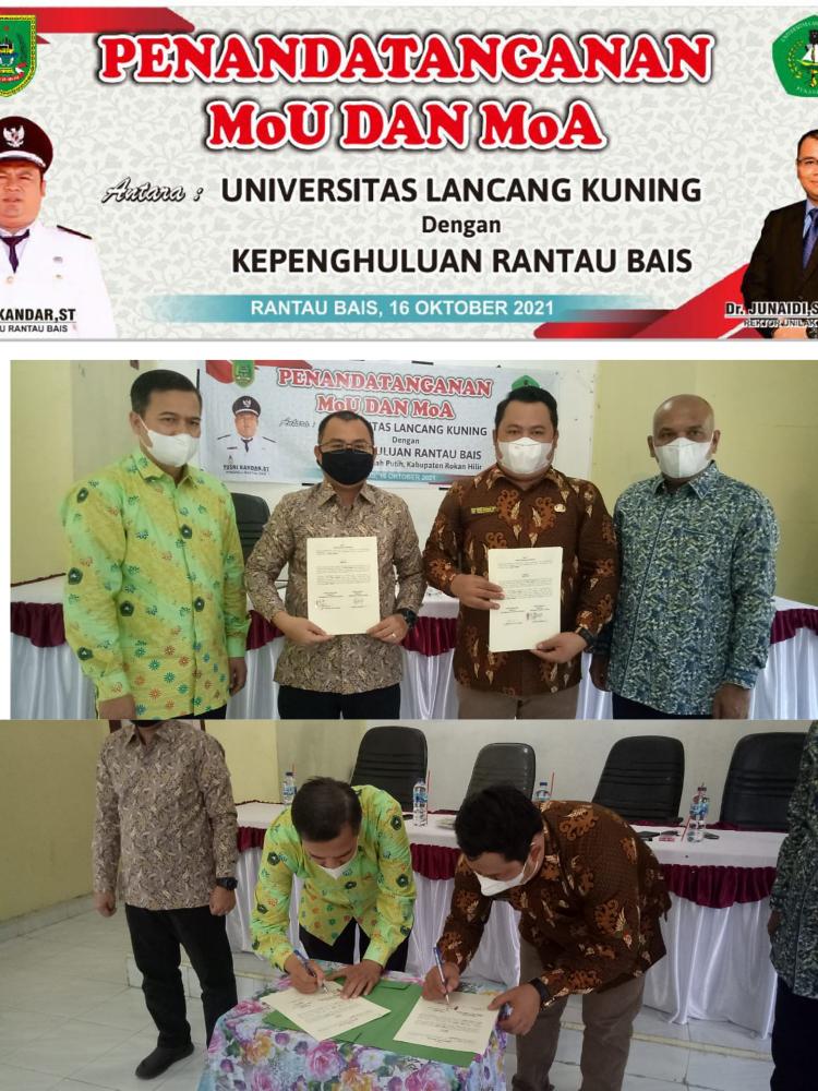 Tingkatkan SDM Berdaya Saing, Penghulu Rantau Bais Teken Kesepakatan dengan Unilak .