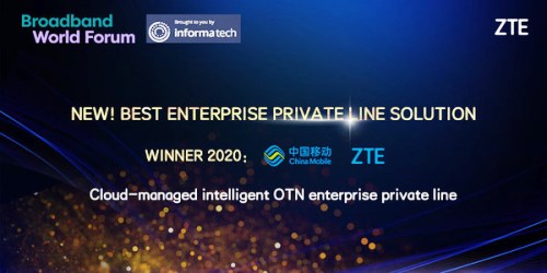 ZTE dan China Mobile Raih "Best Enterprise Private Line Solution Award"