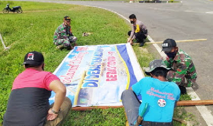 TNI-Polri Bersinergi Dalam Upaya Pencegahan Penyebaran Virus Covid-19