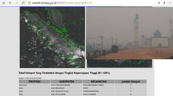 Terdeteksi Titik Api di Pelalawan Terbanyak