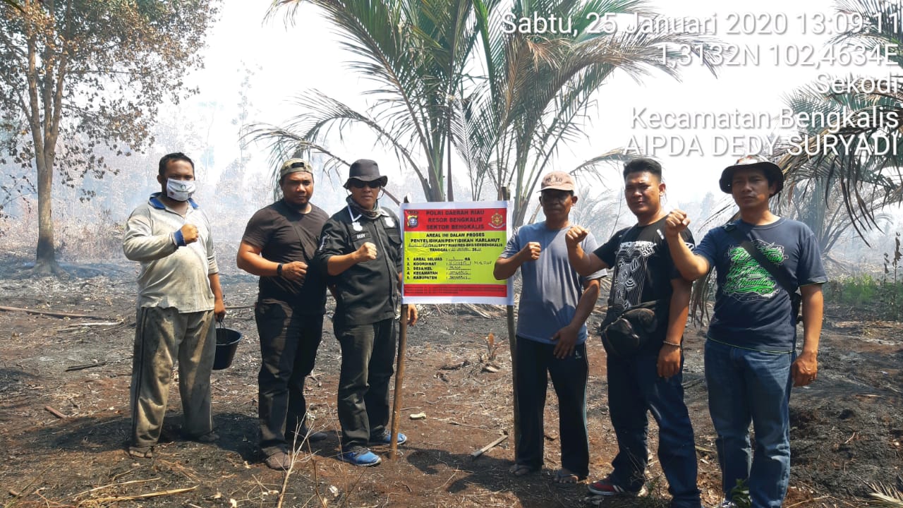 Mapolres Bengkalis Akan Terus Mengungkap Tindak Pidana Kebakaran Lahan dan Hutan di Jl. Pattimura