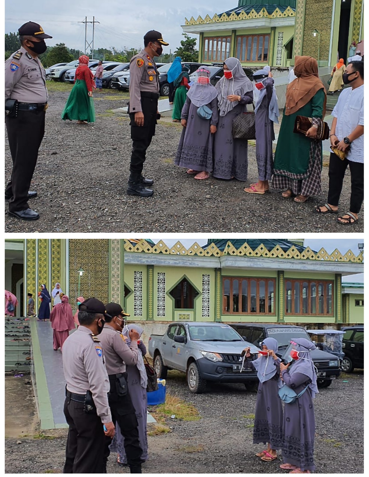 Polsek Tanah Putih Himbau Warga Jemaah Mesjid Terapkan Adaptasi Hidup Baru 