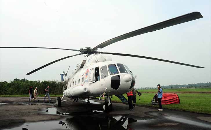 Helikopter Bell 412 Bantuan KemenLKH Ditarik dari Riau