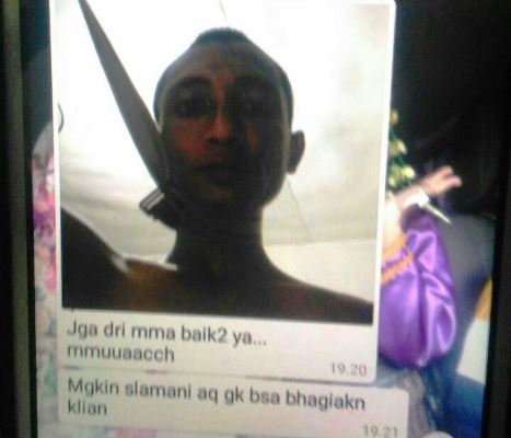 Sebelum Mengakhiri Hidupnya Pekerja RAPP ini Mengirim Foto Via Whatshap Istrinya