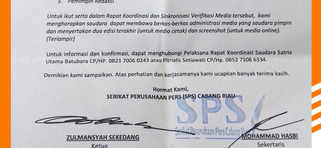 Perbedaan Tupoksi Antara SPS Riau dan SPS Pusat