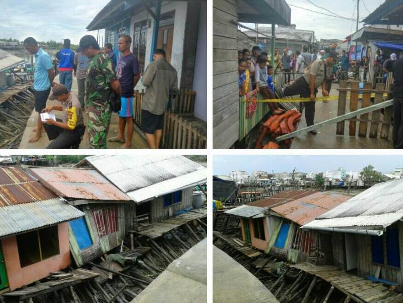 Longsor, Tiga Rumah Warga Terjun ke Sungai