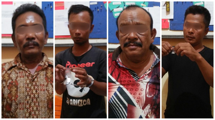 Polsek Lubuk Dalam Amankan 4 Pengedar Sabu