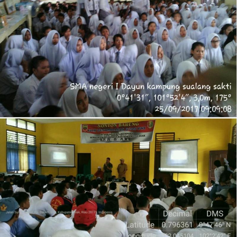 Koramil 03/Siak Nobar Film G 30 S/PKI