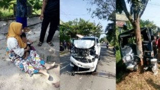 Kedapatan Selingkuh, Istri Tabrak Suami Dengan Mobil.