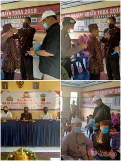 Peduli Sesama, Polsek Bandar Pulau Berbagi Dengan Purnawirawan Polri dan Anak Yatim Piatu