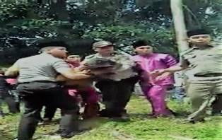 Meriam Raja Gunung Sahilan Makan Korban Dihadapan Kapolres Kampar