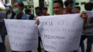 Mahasiswa Desak Walikota Pecat Kadis dan Kabid Perkim