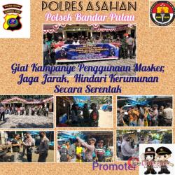 Disiplinkan Masyarakat, Polsek Bandar Pulau Gelar Kampanye Pakai Masker"!