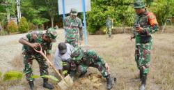 Menyambut Hari Juang TNI AD, Kodim 1710/Mimika Tanam Pisang