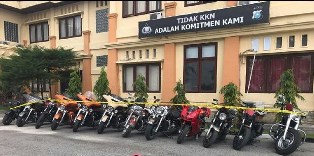 Polres Siak Amankan 12 Moge Harley Davidson