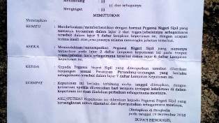 Dapat Surat Kepala BKPP Bengkalis Kepsek SD Bantan Nyaris Pingsan