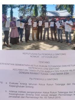 Merasa Diberhentikan Sepihak,56 Perangkat Kepenghuluan Sintong, Siap Ajukan Gugatan ke PTUN