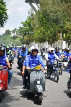 Naik Vespa dan Diarak Saat Daftarkan Bacaleg, Demokrat Riau Tekankan Hal Ini Ke Bacaleg