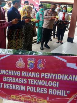 Kapolres Rohil Launching Ruang Penyidikan Berbasis Teknologi 